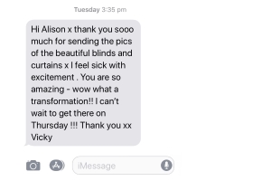 message from happy client